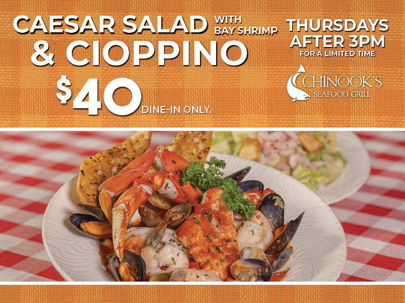 Chinooks Seafood Grill Special