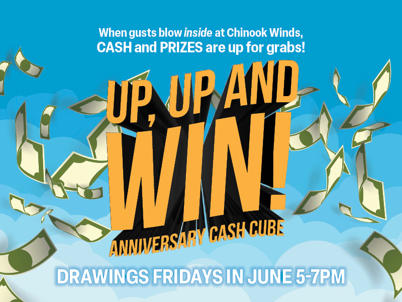 Up, Up and Win Anniversary Cash Cube